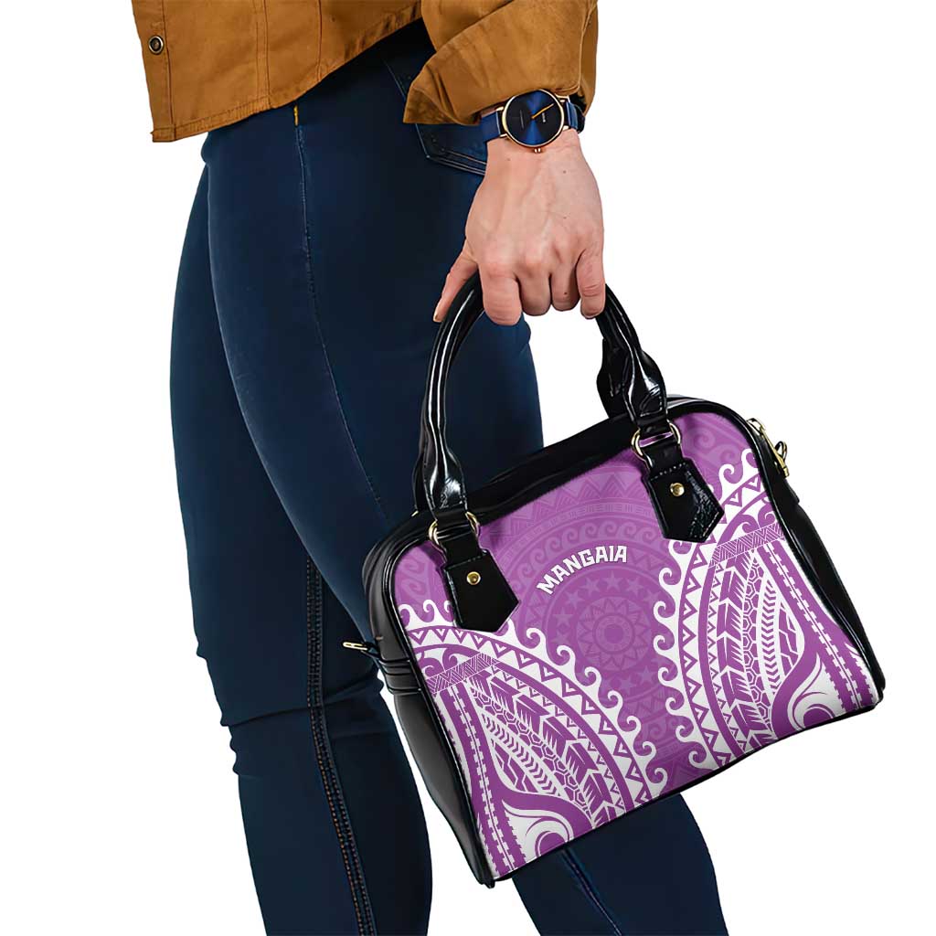 Custom Cook Islands Mangaia Shoulder Handbag Polynesian Tribal Tattoo