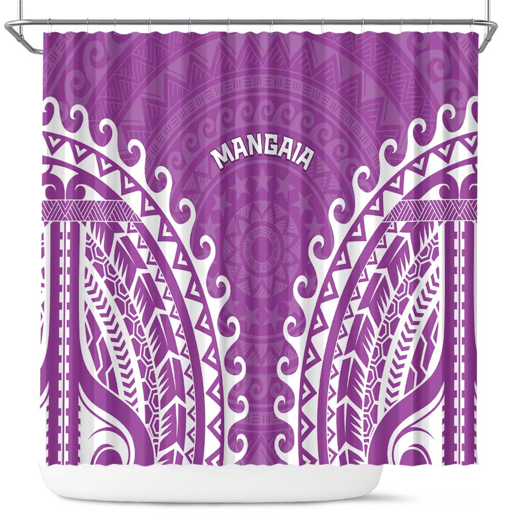 Custom Cook Islands Mangaia Shower Curtain Polynesian Tribal Tattoo