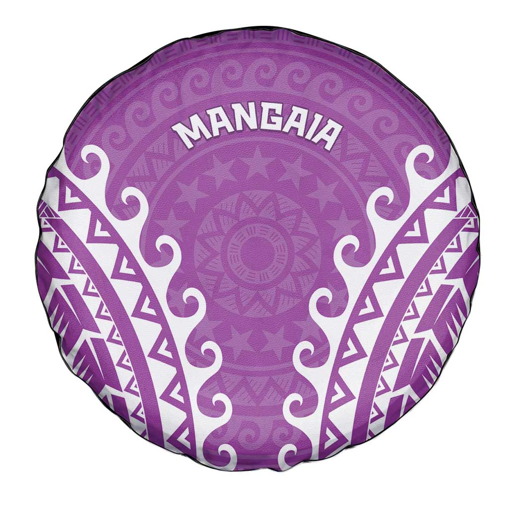 Custom Cook Islands Mangaia Spare Tire Cover Polynesian Tribal Tattoo