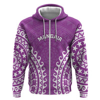 Custom Cook Islands Mangaia Zip Hoodie Polynesian Tribal Tattoo