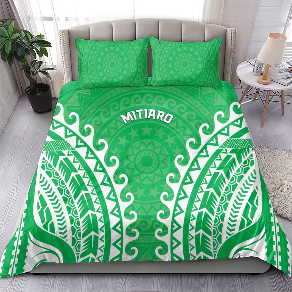 Custom Cook Islands Mitiaro Bedding Set Polynesian Tribal Tattoo