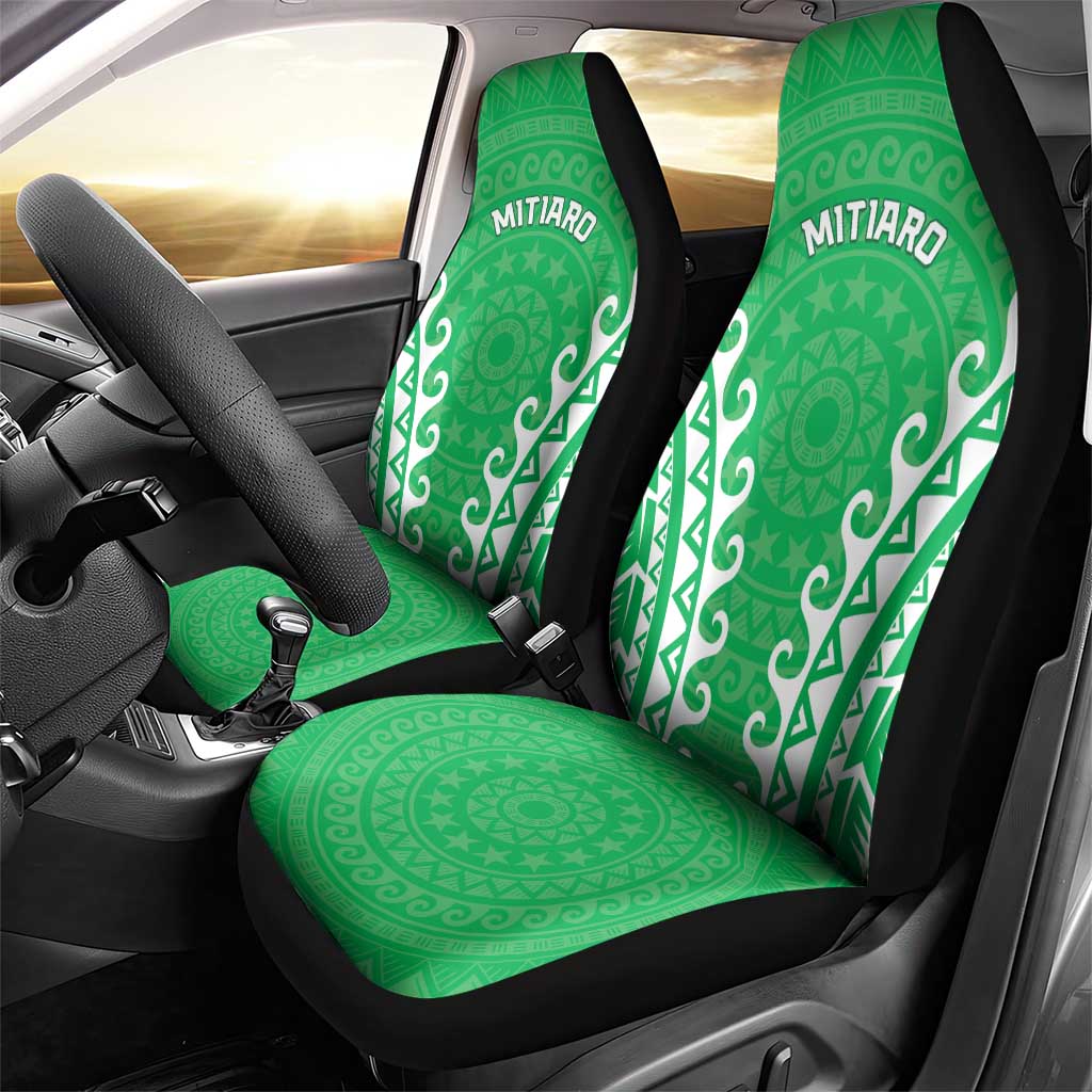 Custom Cook Islands Mitiaro Car Seat Cover Polynesian Tribal Tattoo