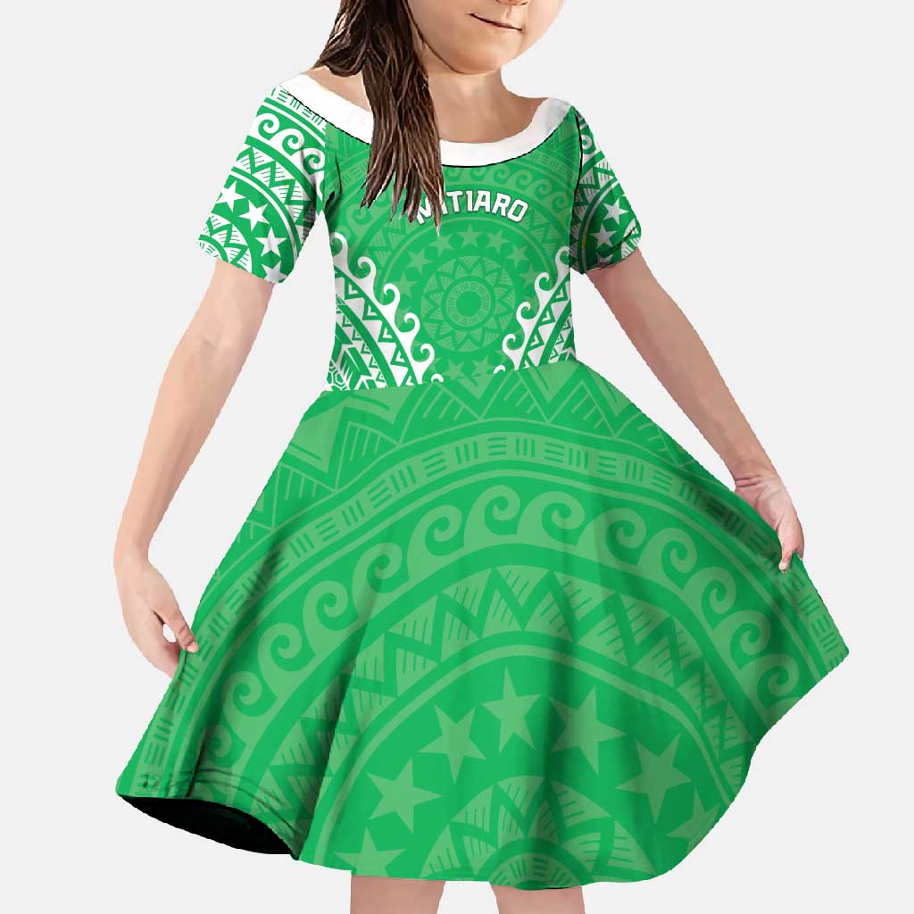 Custom Cook Islands Mitiaro Family Matching Long Sleeve Bodycon Dress and Hawaiian Shirt Polynesian Tribal Tattoo