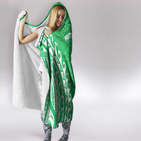 Custom Cook Islands Mitiaro Hooded Blanket Polynesian Tribal Tattoo