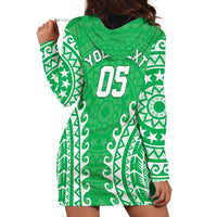 Custom Cook Islands Mitiaro Hoodie Dress Polynesian Tribal Tattoo