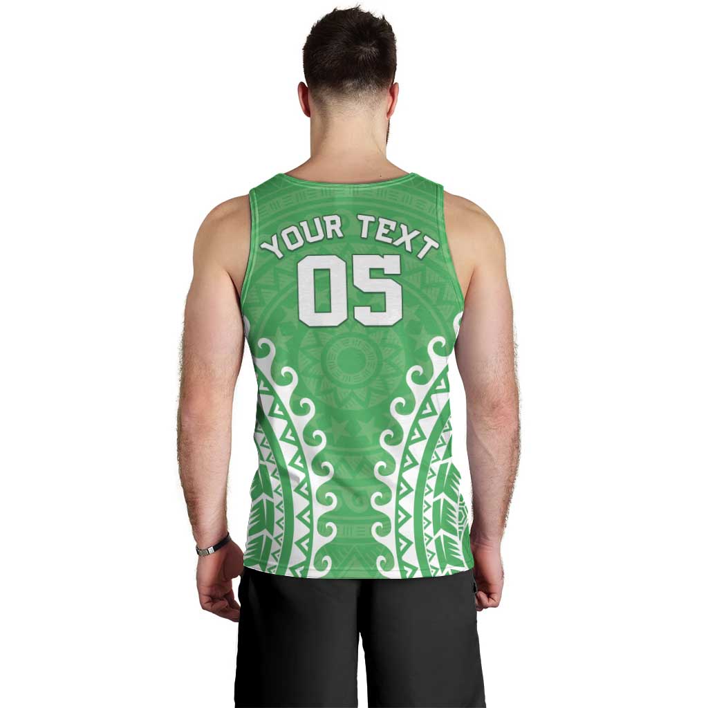 Custom Cook Islands Mitiaro Men Tank Top Polynesian Tribal Tattoo LT05