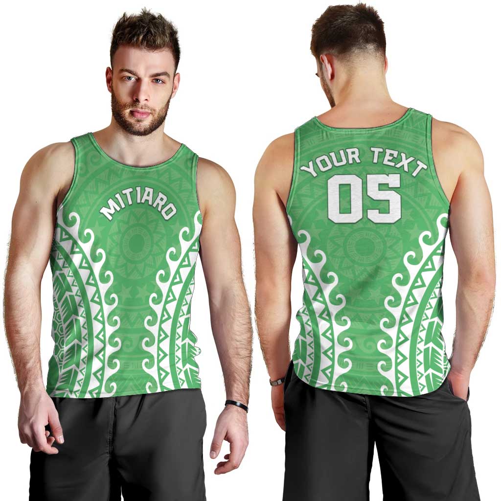 Custom Cook Islands Mitiaro Men Tank Top Polynesian Tribal Tattoo LT05