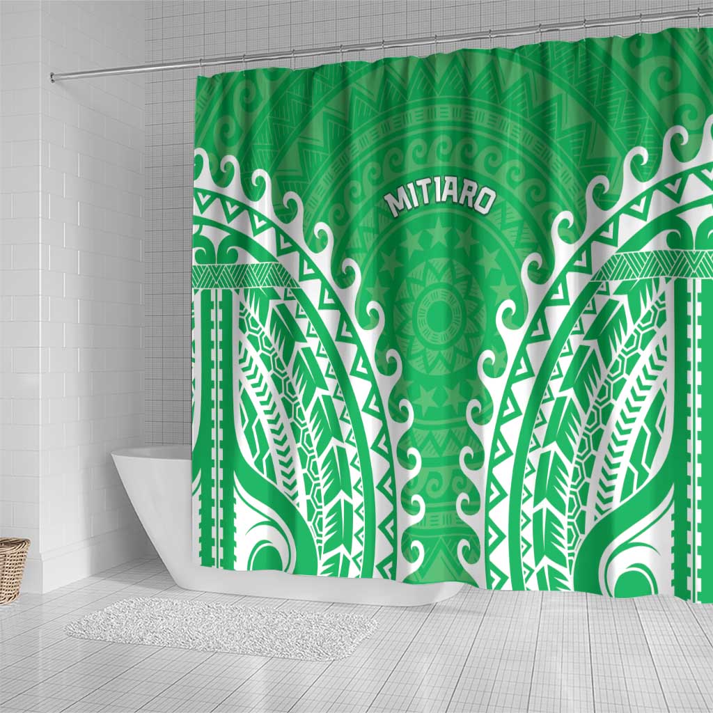 Custom Cook Islands Mitiaro Shower Curtain Polynesian Tribal Tattoo