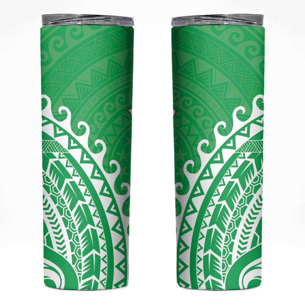 Cook Islands Mitiaro Skinny Tumbler Polynesian Tribal Tattoo