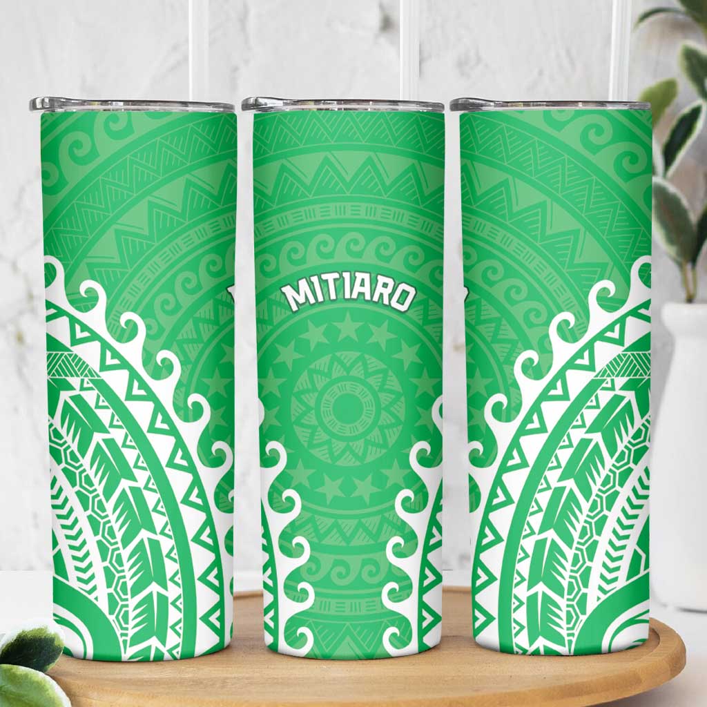 Cook Islands Mitiaro Skinny Tumbler Polynesian Tribal Tattoo