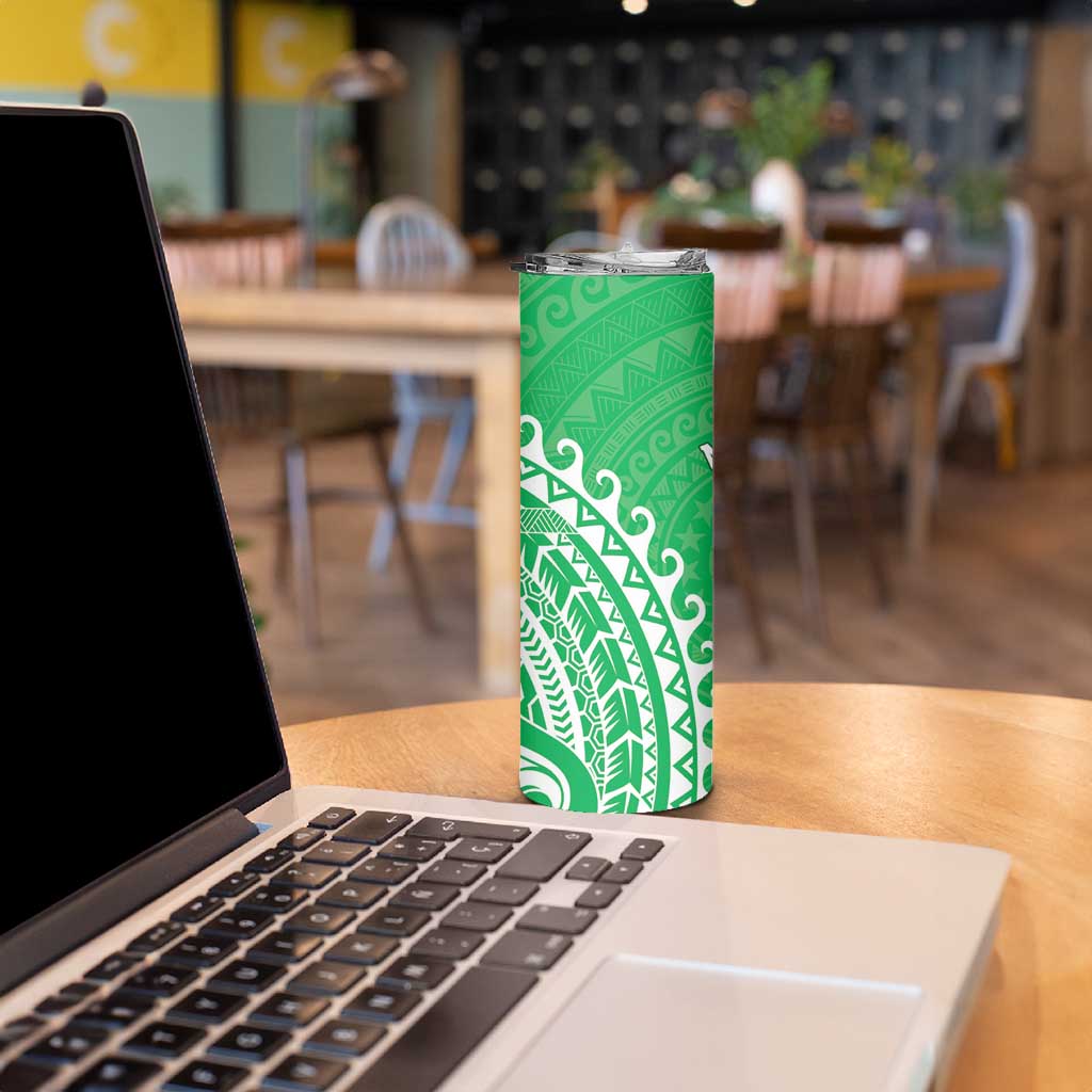 Cook Islands Mitiaro Skinny Tumbler Polynesian Tribal Tattoo
