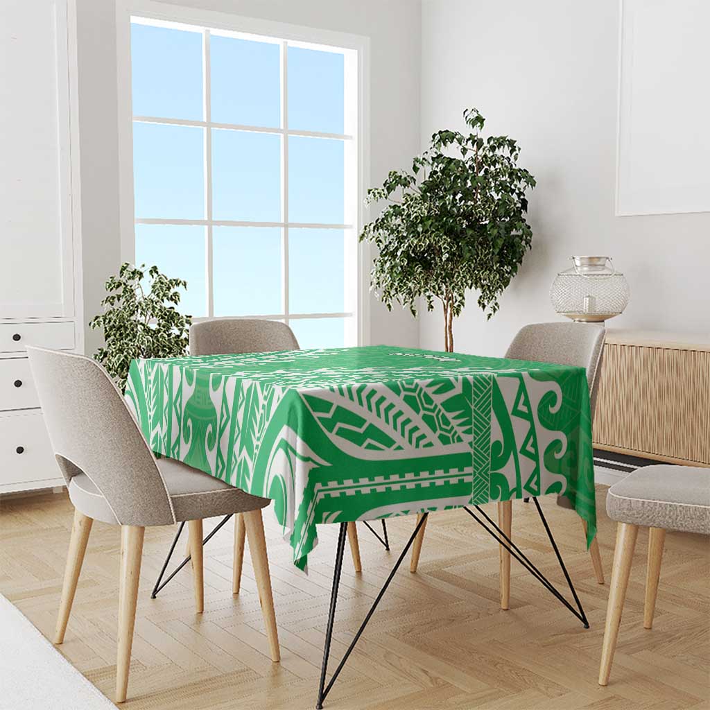 Custom Cook Islands Mitiaro Tablecloth Polynesian Tribal Tattoo