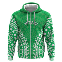 Custom Cook Islands Mitiaro Zip Hoodie Polynesian Tribal Tattoo