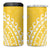 Cook Islands Aitutaki 4 in 1 Can Cooler Tumbler Polynesian Tribal Tattoo