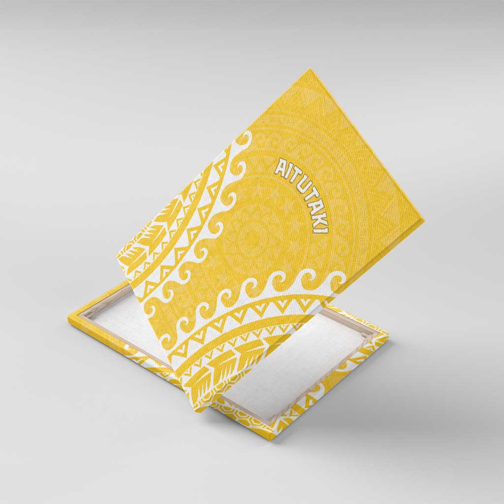 Custom Cook Islands Aitutaki Canvas Wall Art Polynesian Tribal Tattoo