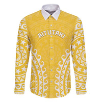 Custom Cook Islands Aitutaki Family Matching Long Sleeve Bodycon Dress and Hawaiian Shirt Polynesian Tribal Tattoo