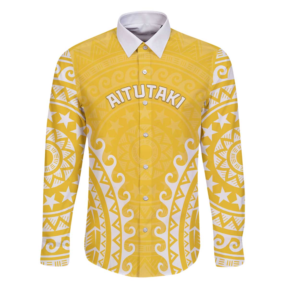 Custom Cook Islands Aitutaki Family Matching Off The Shoulder Long Sleeve Dress and Hawaiian Shirt Polynesian Tribal Tattoo