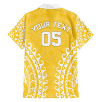 Custom Cook Islands Aitutaki Family Matching Off Shoulder Short Dress and Hawaiian Shirt Polynesian Tribal Tattoo