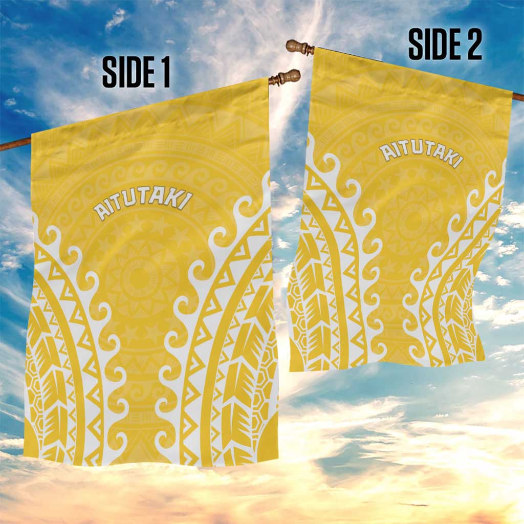 Custom Cook Islands Aitutaki Garden Flag Polynesian Tribal Tattoo