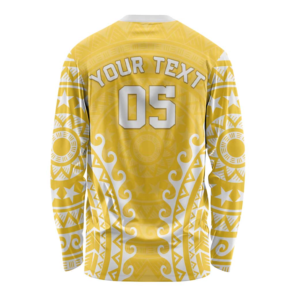 Custom Cook Islands Aitutaki Long Sleeve Shirt Polynesian Tribal Tattoo LT05 - Polynesian Pride