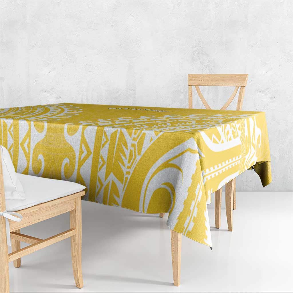 Custom Cook Islands Aitutaki Tablecloth Polynesian Tribal Tattoo