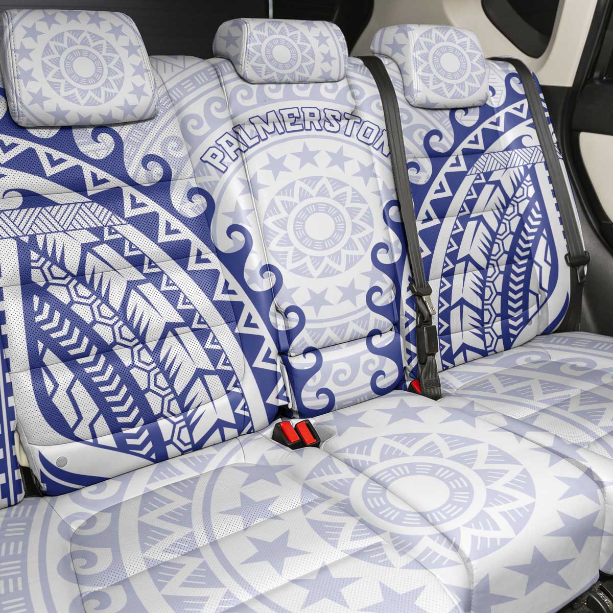 Custom Cook Islands Palmerston Back Car Seat Cover Polynesian Tribal Tattoo