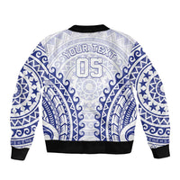Custom Cook Islands Palmerston Bomber Jacket Polynesian Tribal Tattoo