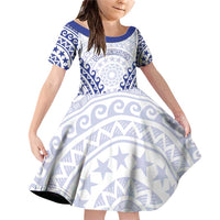 Custom Cook Islands Palmerston Family Matching Off Shoulder Short Dress and Hawaiian Shirt Polynesian Tribal Tattoo