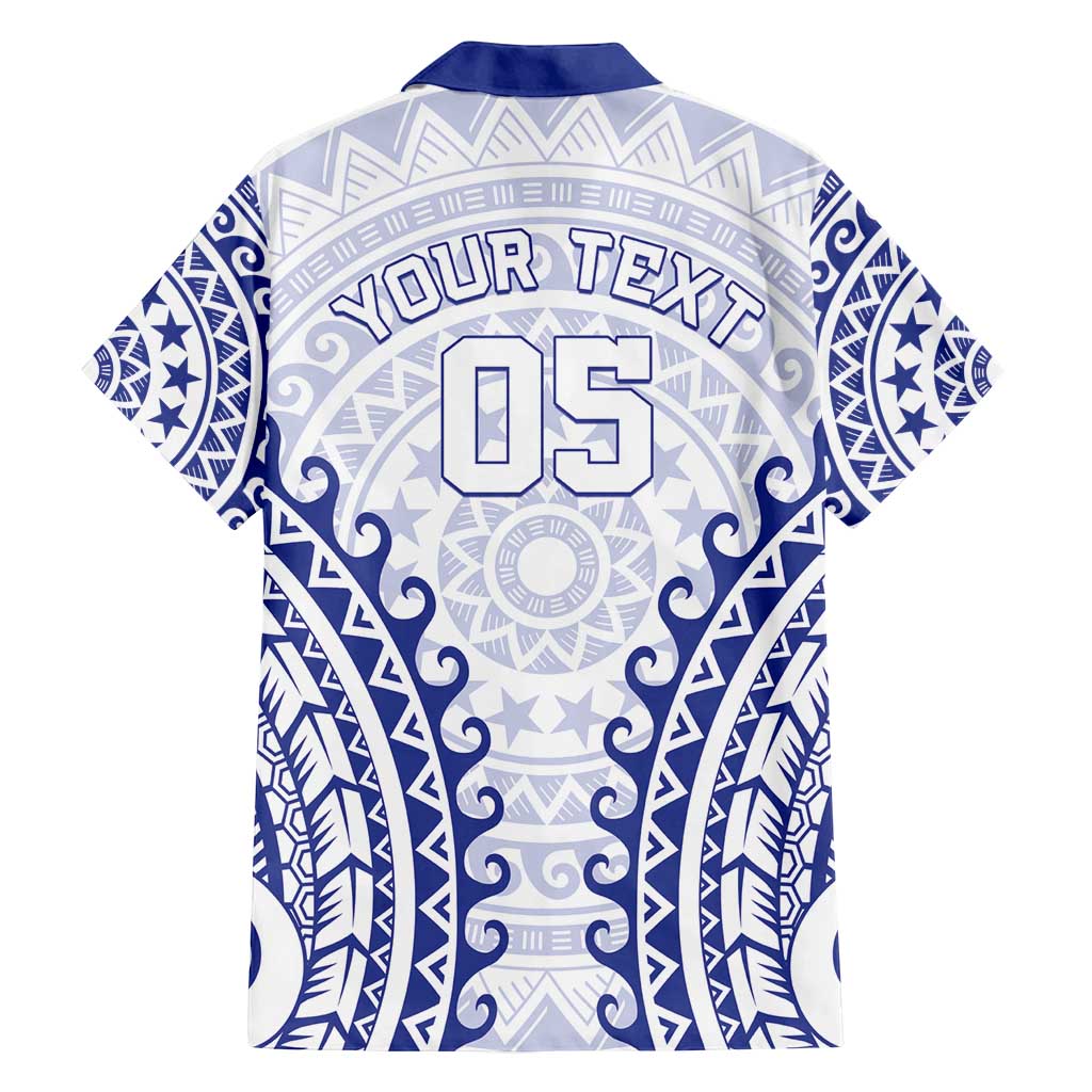 Custom Cook Islands Palmerston Family Matching Off Shoulder Short Dress and Hawaiian Shirt Polynesian Tribal Tattoo