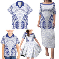 Custom Cook Islands Palmerston Family Matching Puletasi and Hawaiian Shirt Polynesian Tribal Tattoo