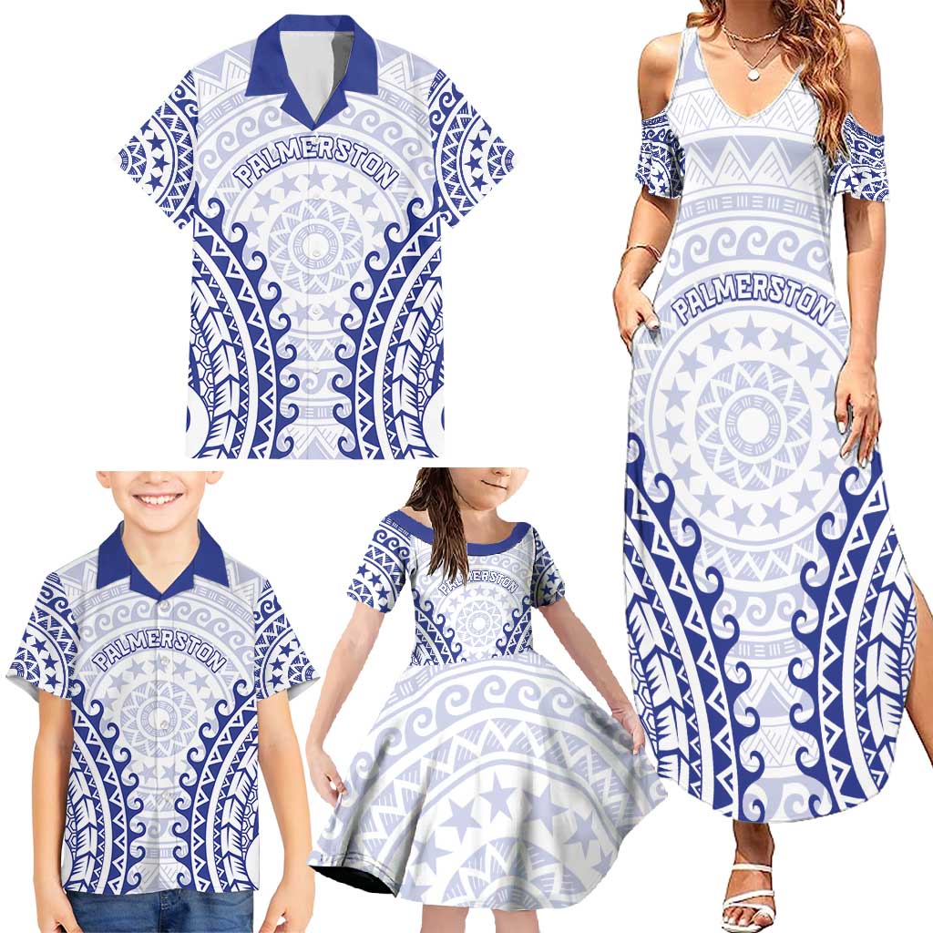 Custom Cook Islands Palmerston Family Matching Summer Maxi Dress and Hawaiian Shirt Polynesian Tribal Tattoo