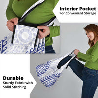 Custom Cook Islands Palmerston Grocery Bag Polynesian Tribal Tattoo