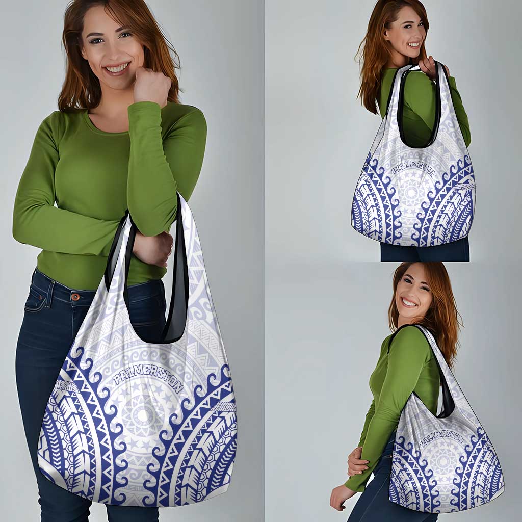 Custom Cook Islands Palmerston Grocery Bag Polynesian Tribal Tattoo