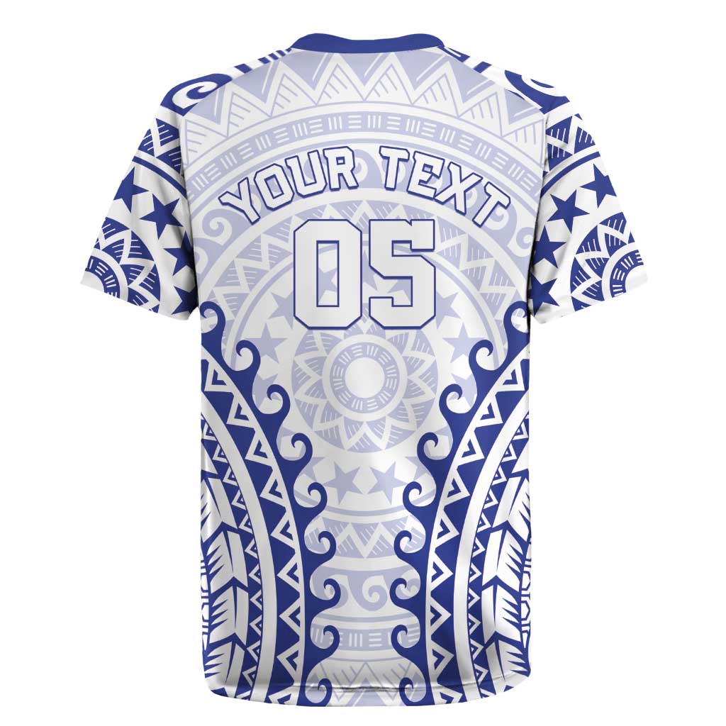 Custom Cook Islands Palmerston Rugby Jersey Polynesian Tribal Tattoo