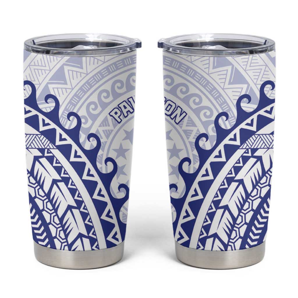 Cook Islands Palmerston Tumbler Cup Polynesian Tribal Tattoo
