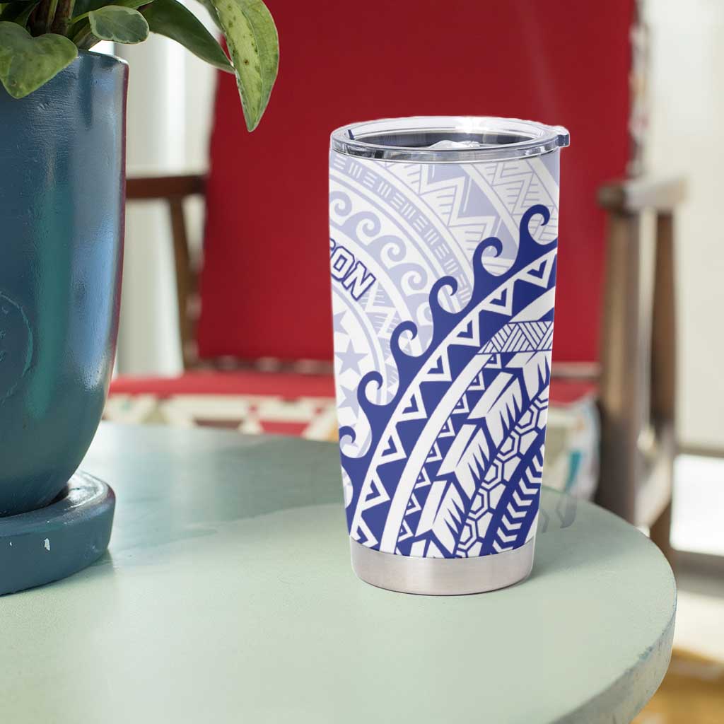 Cook Islands Palmerston Tumbler Cup Polynesian Tribal Tattoo