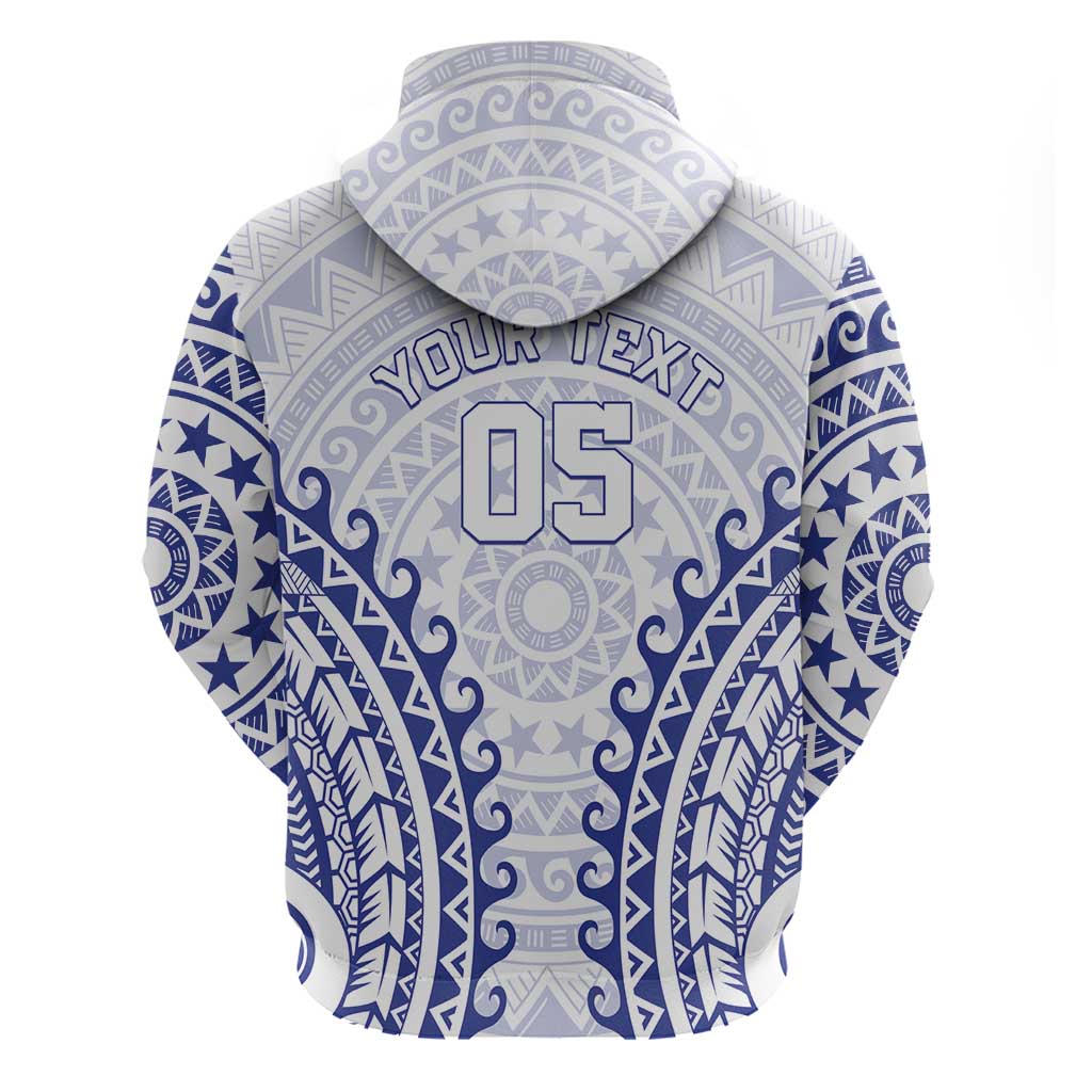 Custom Cook Islands Palmerston Zip Hoodie Polynesian Tribal Tattoo