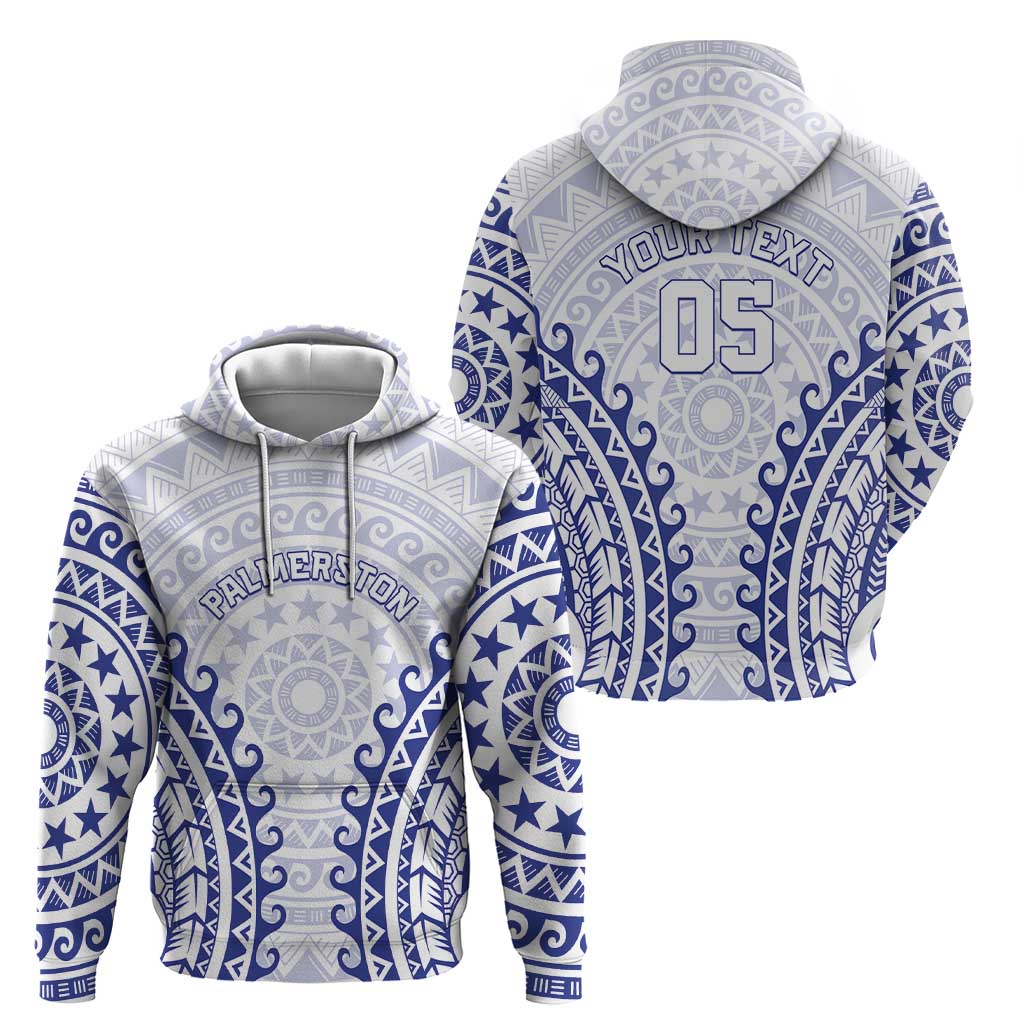 Custom Cook Islands Palmerston Zip Hoodie Polynesian Tribal Tattoo