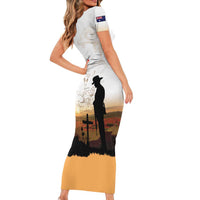 Australia And New Zealand ANZAC Day Family Matching Short Sleeve Bodycon Dress and Hawaiian Shirt Battle Of Beersheba
