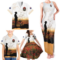Australia And New Zealand ANZAC Day Family Matching Tank Maxi Dress and Hawaiian Shirt Battle Of Beersheba LT05 - Polynesian Pride
