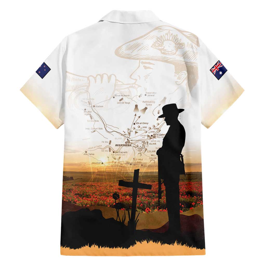 Australia And New Zealand ANZAC Day Family Matching Tank Maxi Dress and Hawaiian Shirt Battle Of Beersheba LT05 - Polynesian Pride