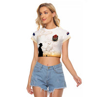 Australia And New Zealand ANZAC Day Raglan Cropped T Shirt Battle Of Beersheba