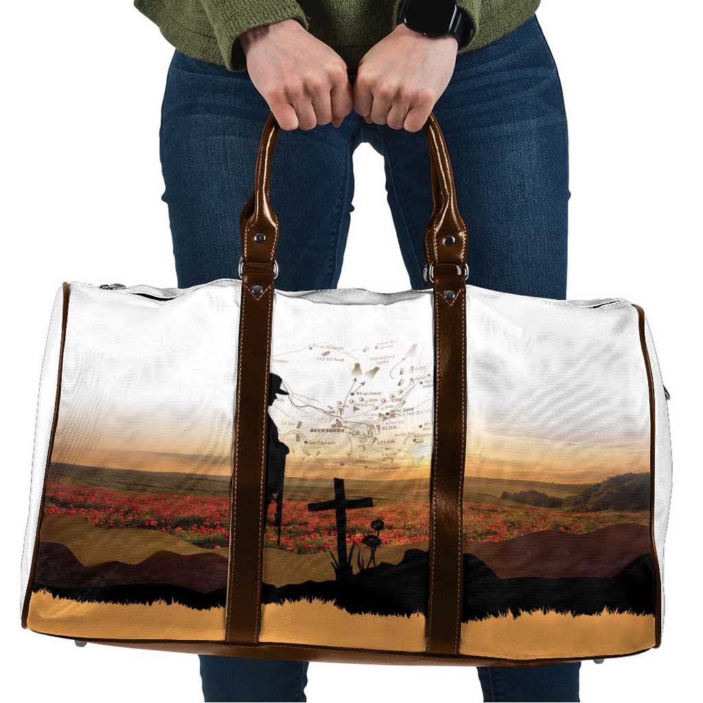 Australia And New Zealand ANZAC Day Travel Bag Battle Of Beersheba LT05 Beige - Polynesian Pride