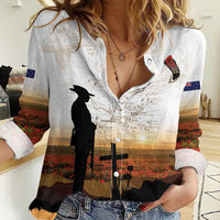 Australia And New Zealand ANZAC Day Women Casual Shirt Battle Of Beersheba