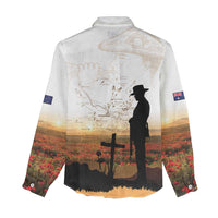Australia And New Zealand ANZAC Day Women Casual Shirt Battle Of Beersheba