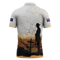 Australia And New Zealand ANZAC Day Zipper Polo Shirt Battle Of Beersheba