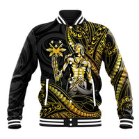 Filipinos Lapu Lapu Hero Baseball Jacket Gold Polynesian Tribal Tattoo