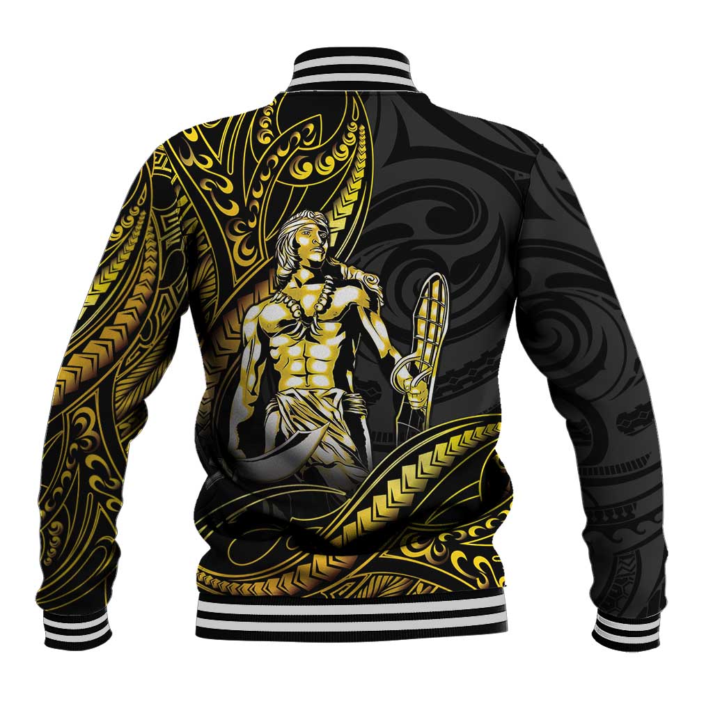 Filipinos Lapu Lapu Hero Baseball Jacket Gold Polynesian Tribal Tattoo