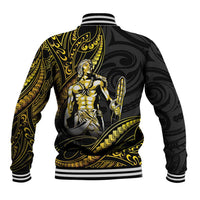 Filipinos Lapu Lapu Hero Baseball Jacket Gold Polynesian Tribal Tattoo