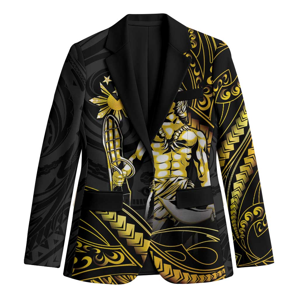 Filipinos Lapu Lapu Hero Blazer Gold Polynesian Tribal Tattoo